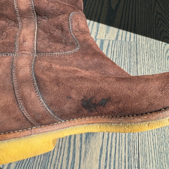 GUCCI- Women’s Mid Calf Length Suede Brown Riding Boots- Size:7 - Picture 7 of 8